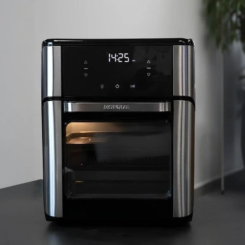 MONDIAL Fritadeira Air Fryer Forno Oven 12L, Preto/Inox, 2000W, 110V - AFON-12L-BI