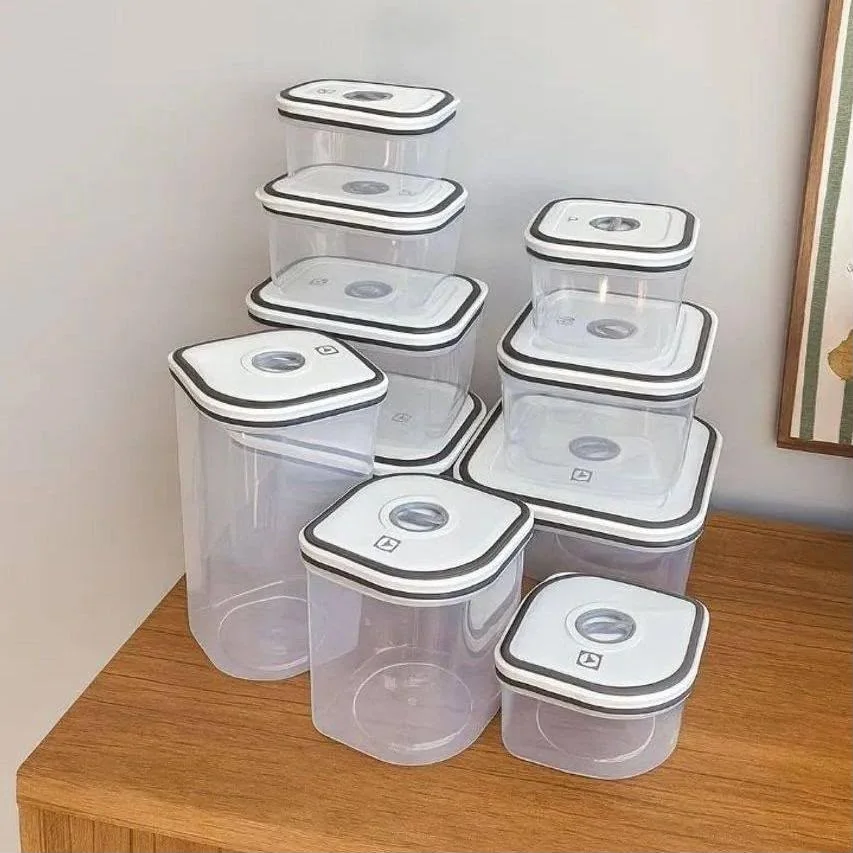 10 Potes Herméticos Electrolux De Plástico  Retangular