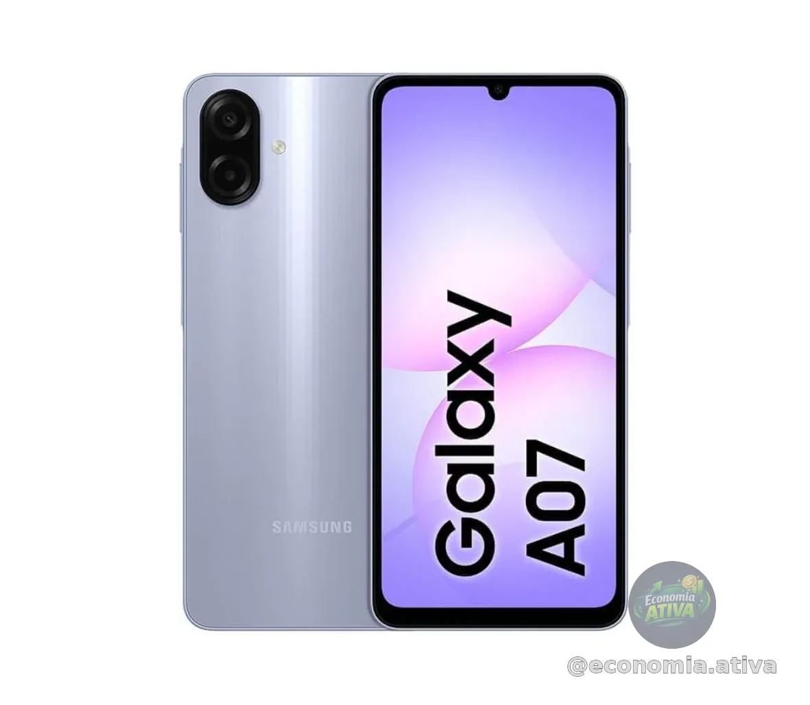 Celular Samsung Galaxy A07 128GB, 4GB, Câm. 50MP, Tela 6.7"- Violeta