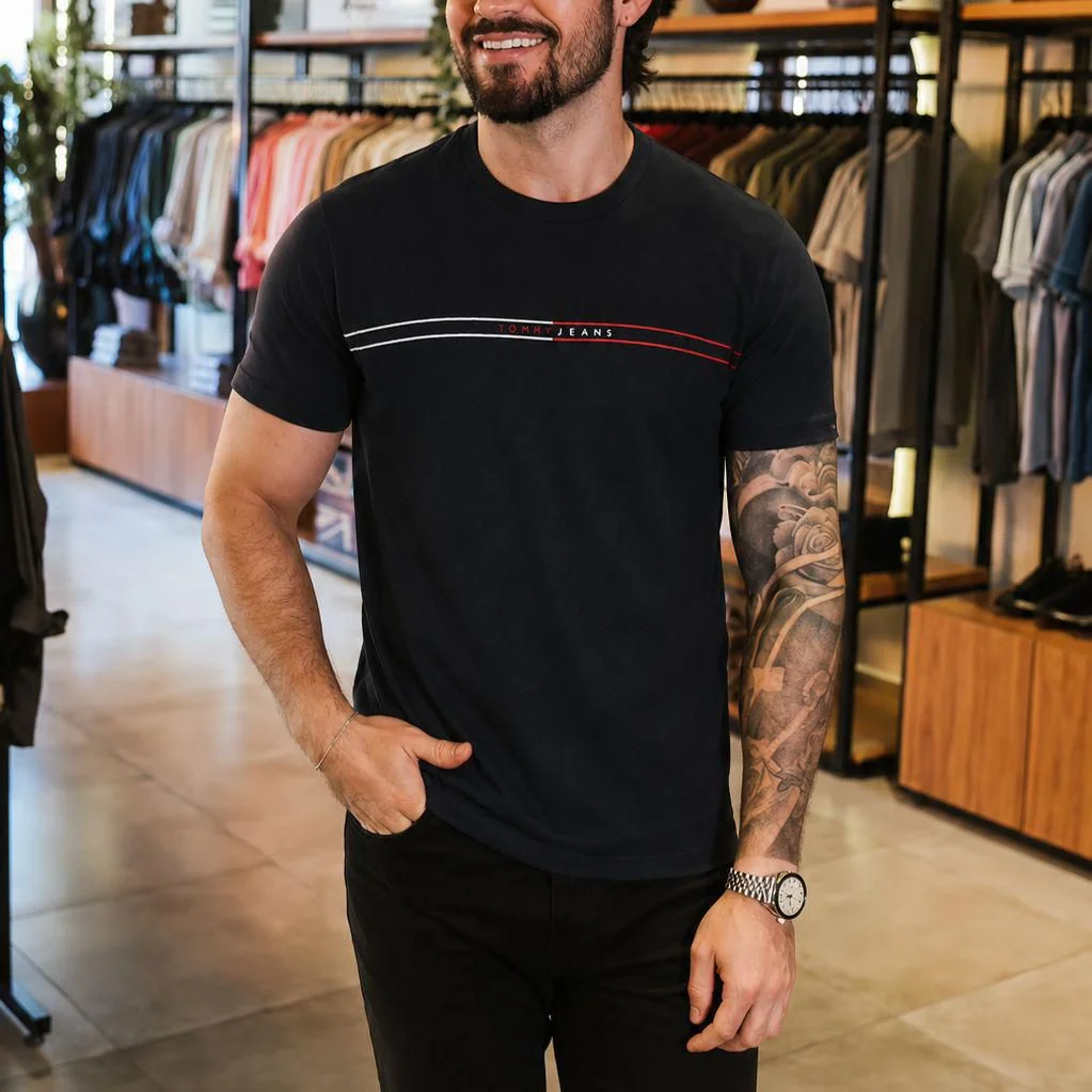 Camiseta Tommy Jeans Grafic (P e M)