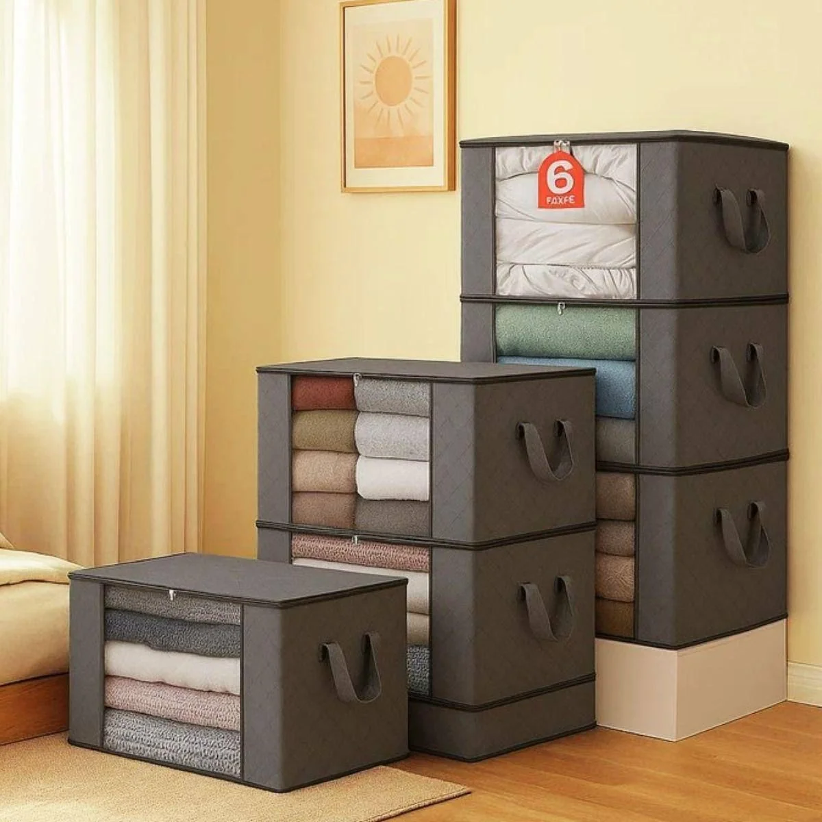 Kit 6 Sacos Organizadores Multiuso Dobrável