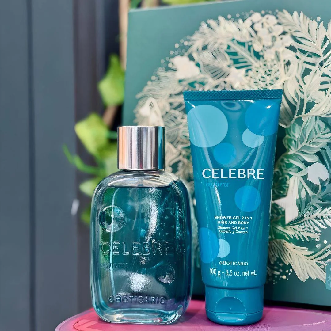 O Boticário Celebre Agora Masculino Kit Presente: Desodorante Colônia 100ml e um Shower Gel 100g