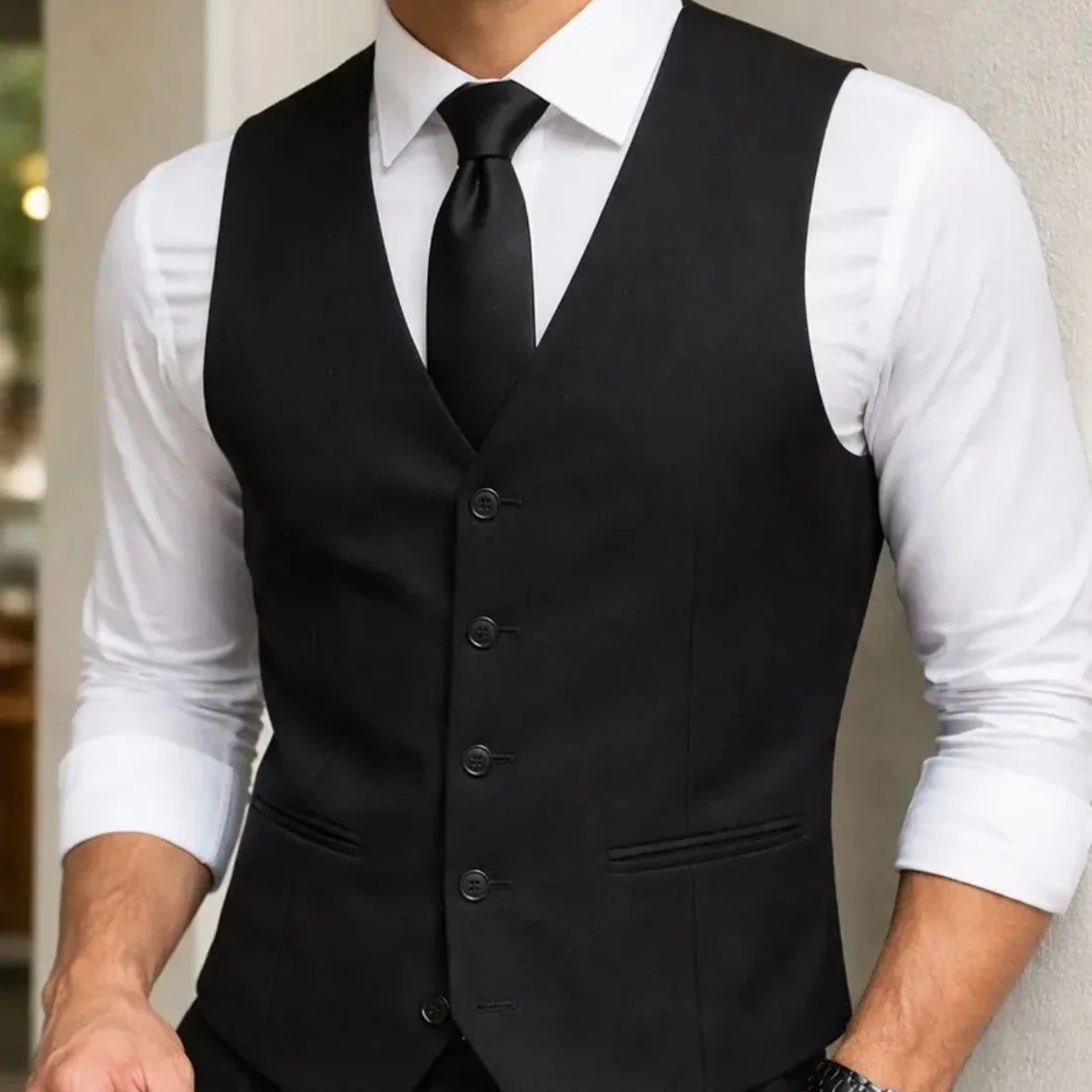Colete Social Masculino Com Regulagem (6 cores)