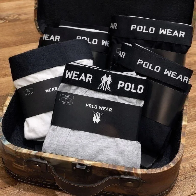 Kit 4 Cuecas Algodão Polo Wear Sortido Sortido Liso M