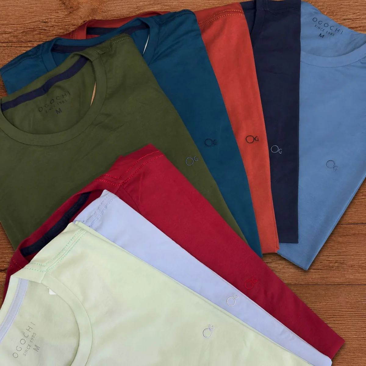 Camiseta Masculina Básica Slim Algodão - Várias Cores Ogochi