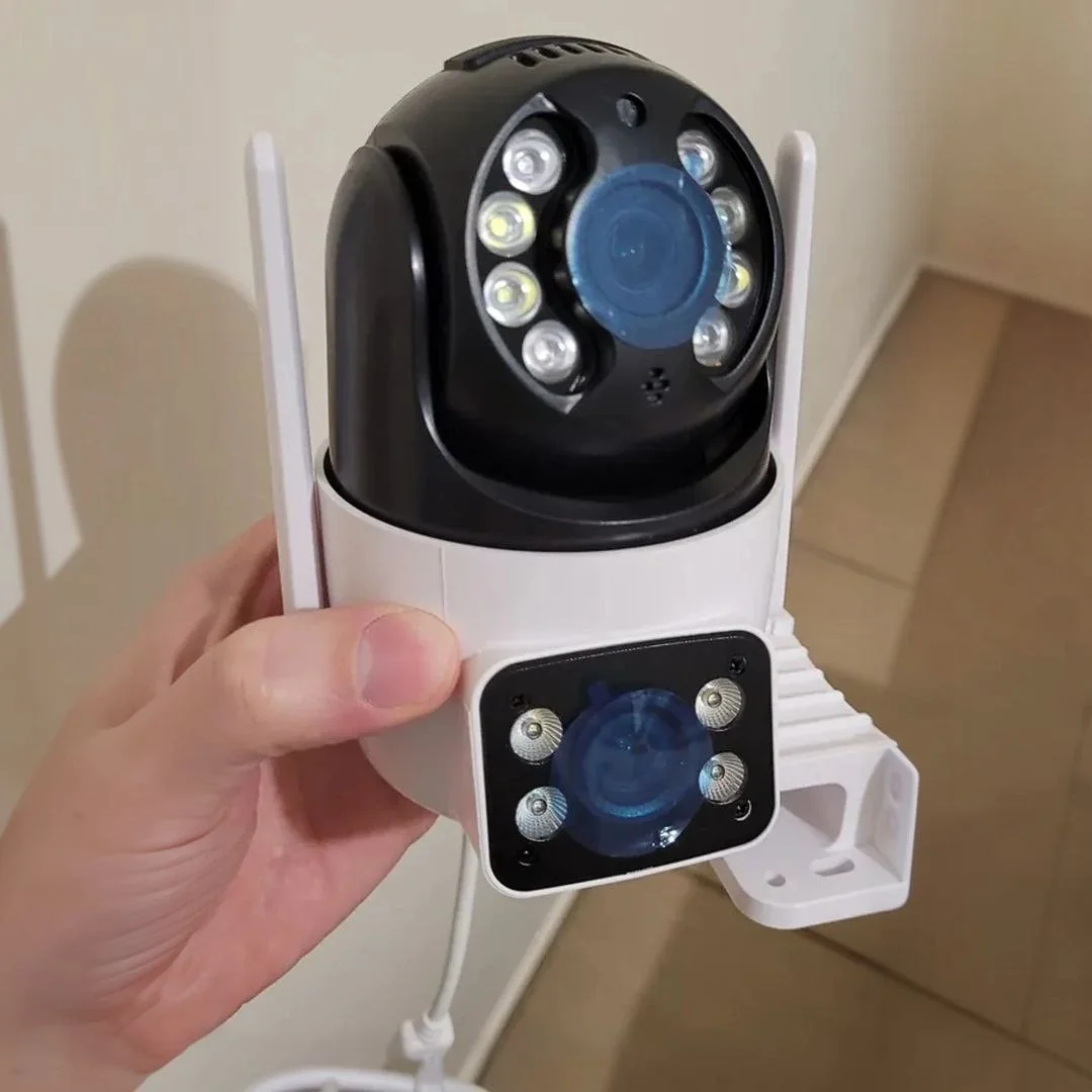 Câmera Segurança Ip Externa Wifi A28 App Icsee À Prova Dágua Ip66 Dome Lente Dupla Lentes 2 Em 1 Vigilancia Visão Noturna Infravermelho  4k Uhd Nova Geração Lançamento 2026 Nexgen