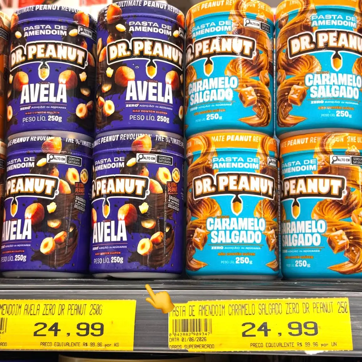 Dr. Peanut Pasta De Amendoim Avelã 250g Com Whey Protein