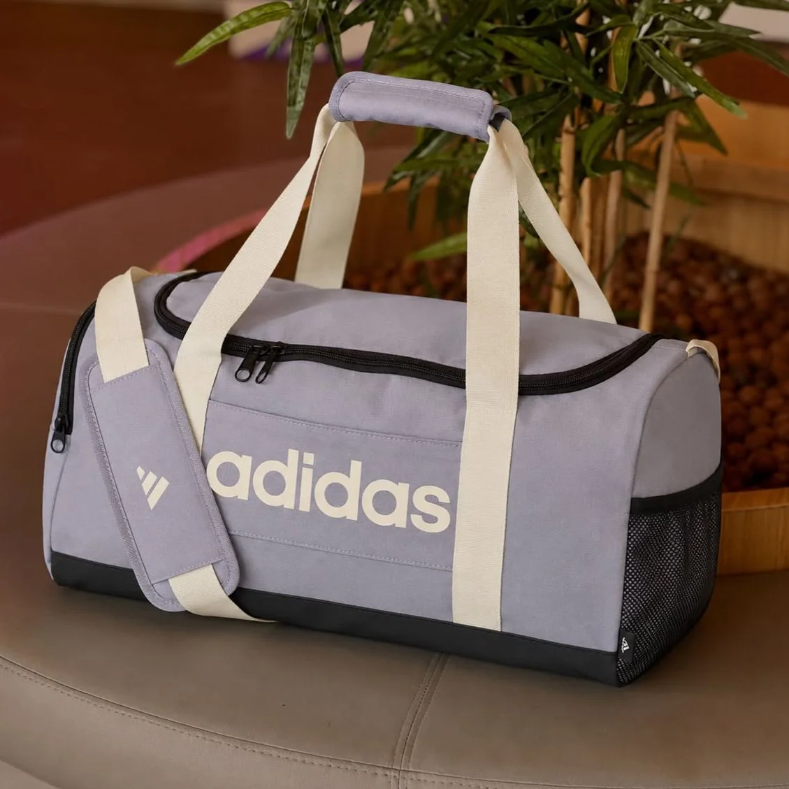 Mala Duffel Linear adidas Lilás Lisa