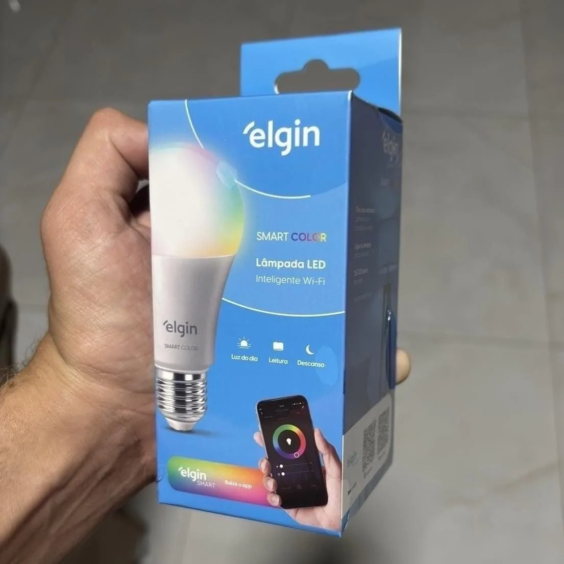 Lâmpada Inteligente 10W Elgin RGB Wifi Compatível com Alexa