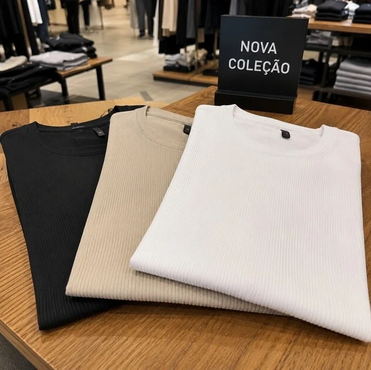Kit 3 Camisetas Canelada Americana