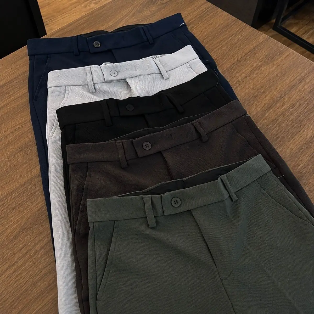 Calça Social Alfaiataria Masculina Malha Elastano Stretch (5 cores)