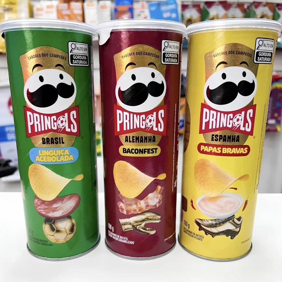 Pringles Festa do Futebol - Pack com 3 sabores