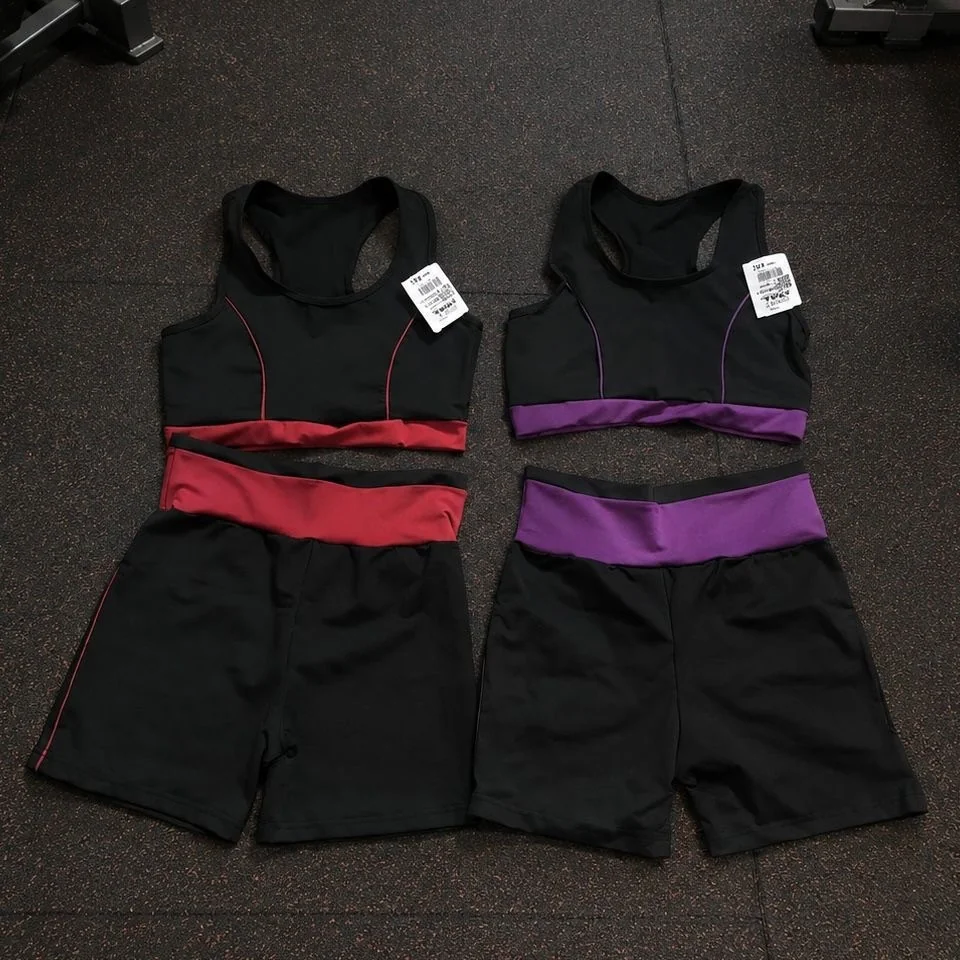2 Conjunto Fitness Feminino Top E Short De Academia