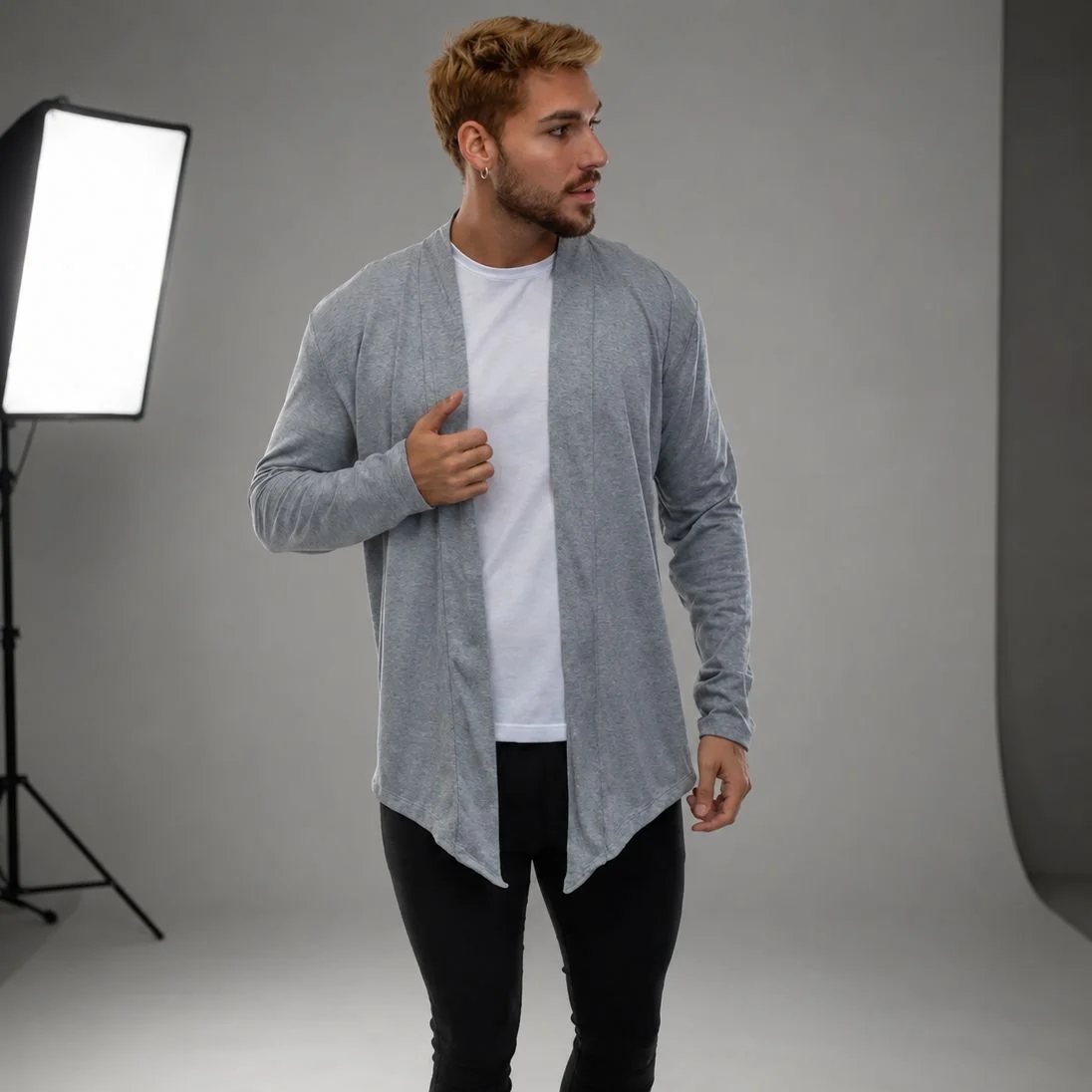 Casaco Cardigan Aberto Manga Longa Fashion Atemporal (9 cores)