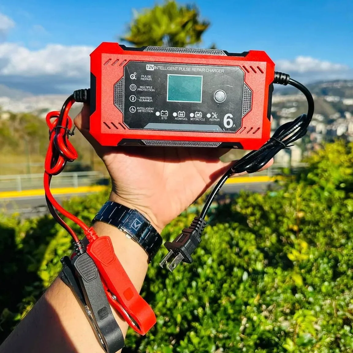 Carregador Inteligente De Bateria Automotiva 12v 6a Bivolt