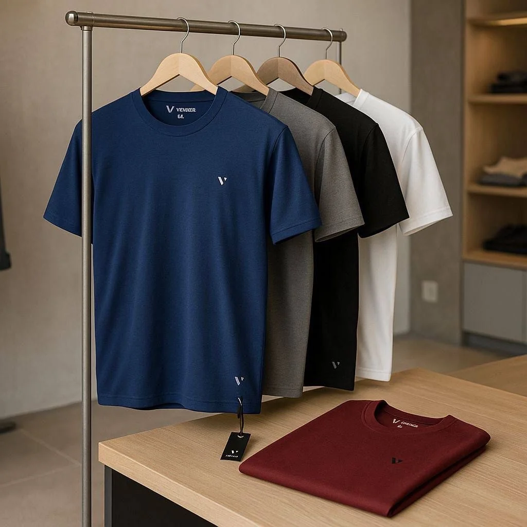 Kit 5 Camisas Camisetas Masculina Slim Voker 100% Original