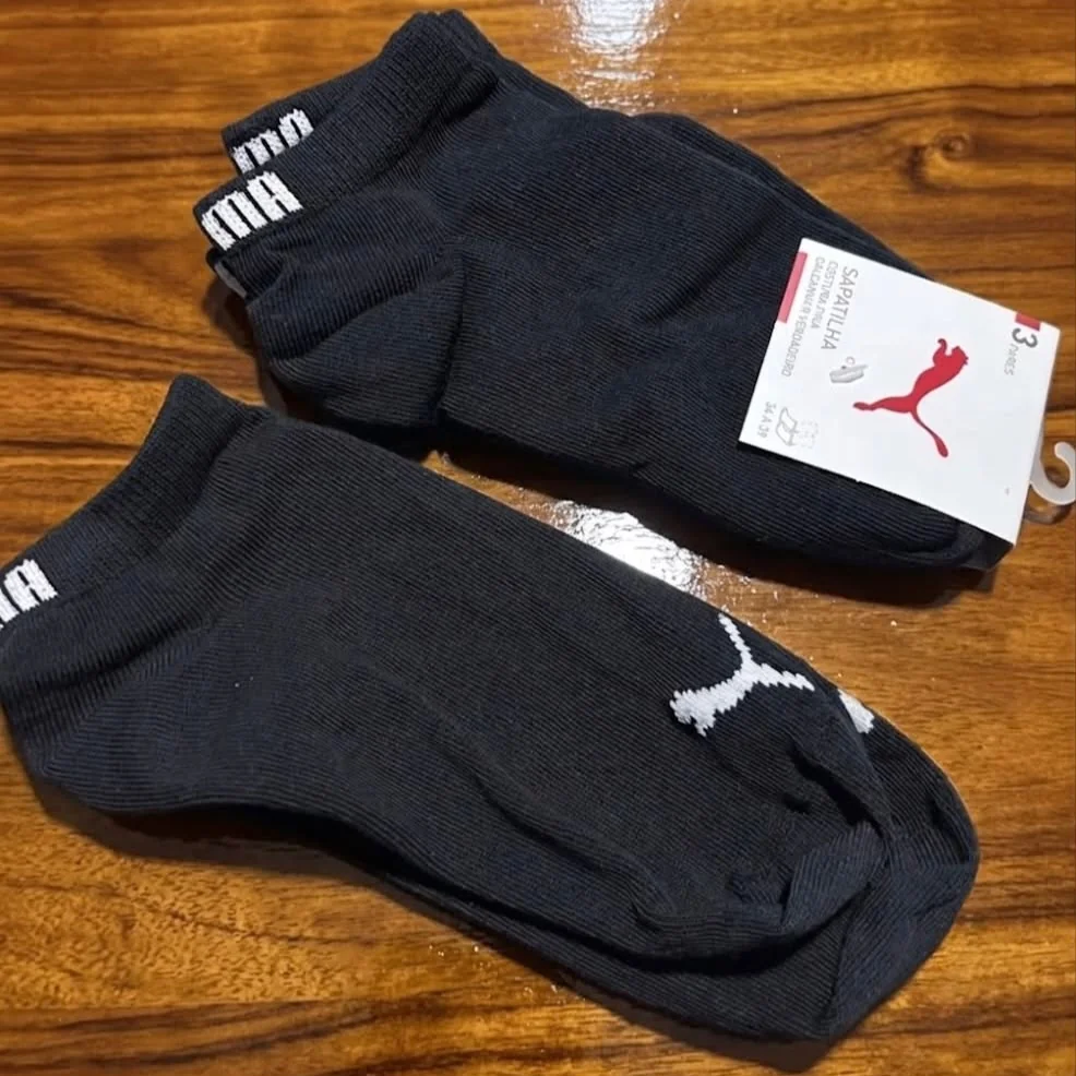 6 Pares Meias Puma Cano Baixo Curto