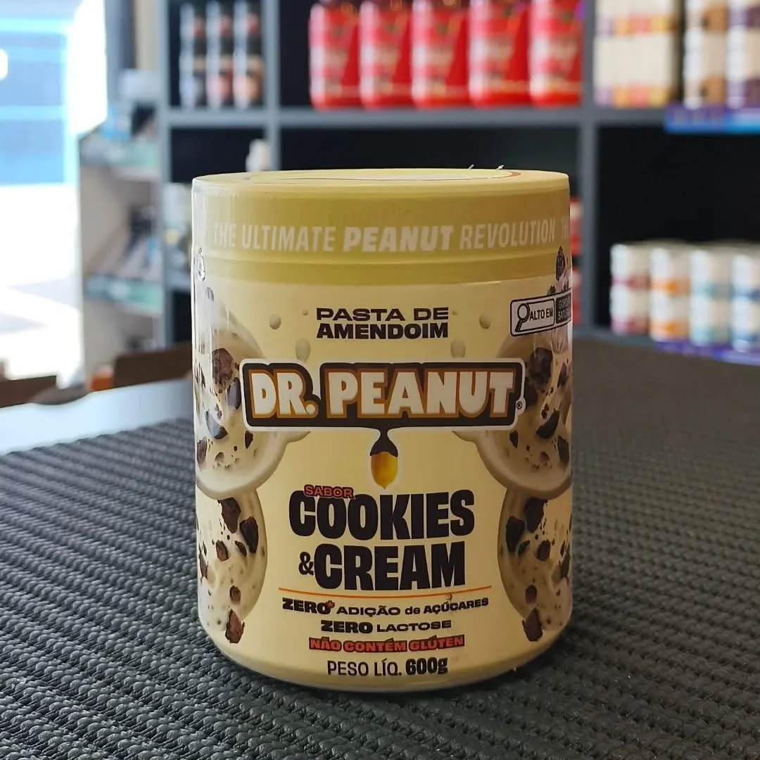Pasta De Amendoim Dr. Peanut Cookies & Cream 600g