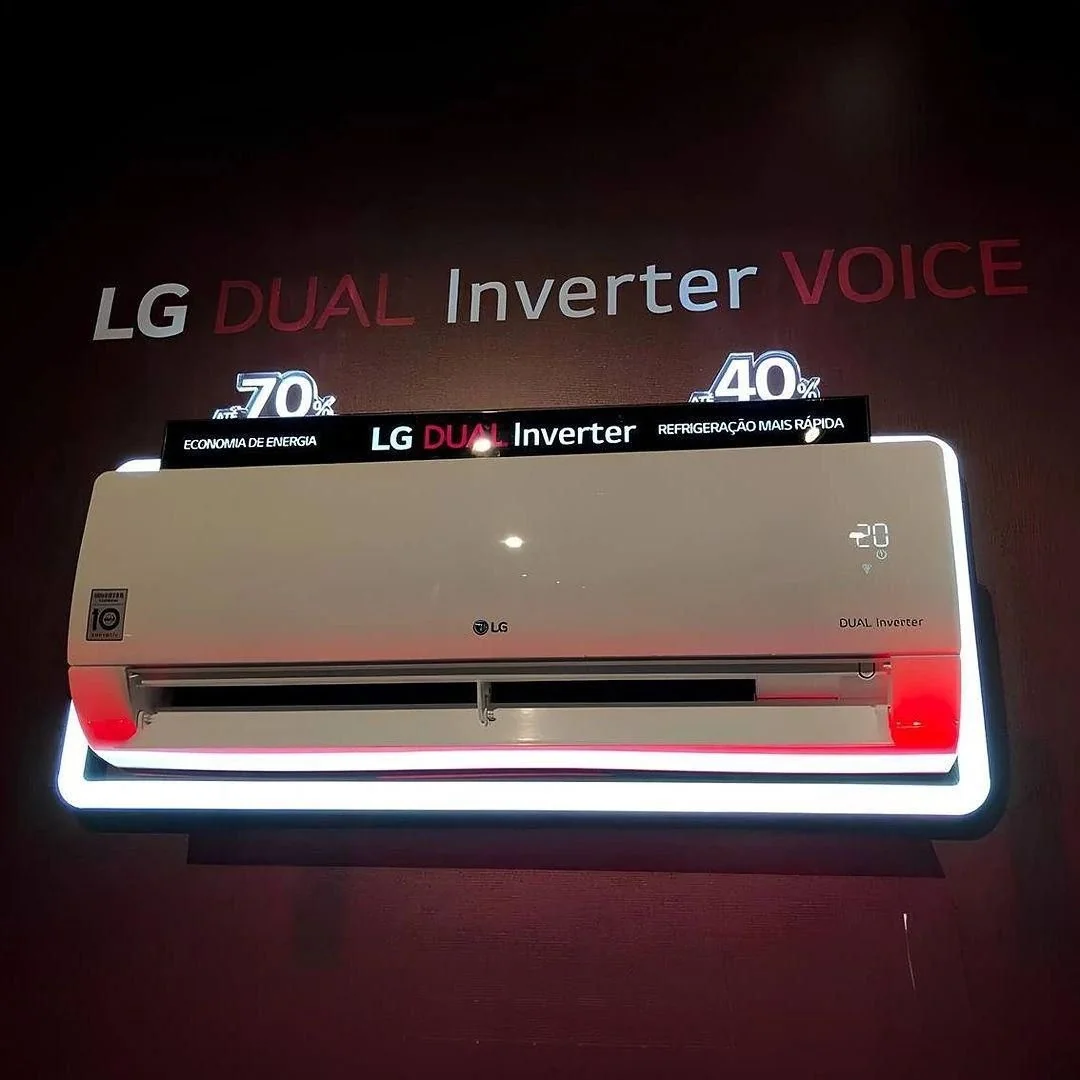 Ar Condicionado Inverter LG Dual Voice Ai 12.000 Btus Frio R-32 Branco 220v