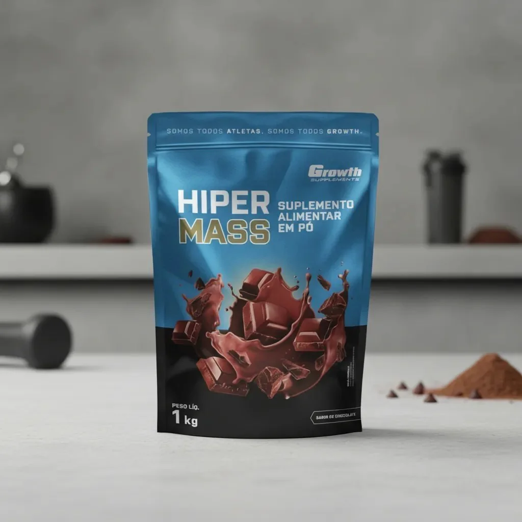 Hiper Mass 1kg Growth Supplements - Sabor Chocolate