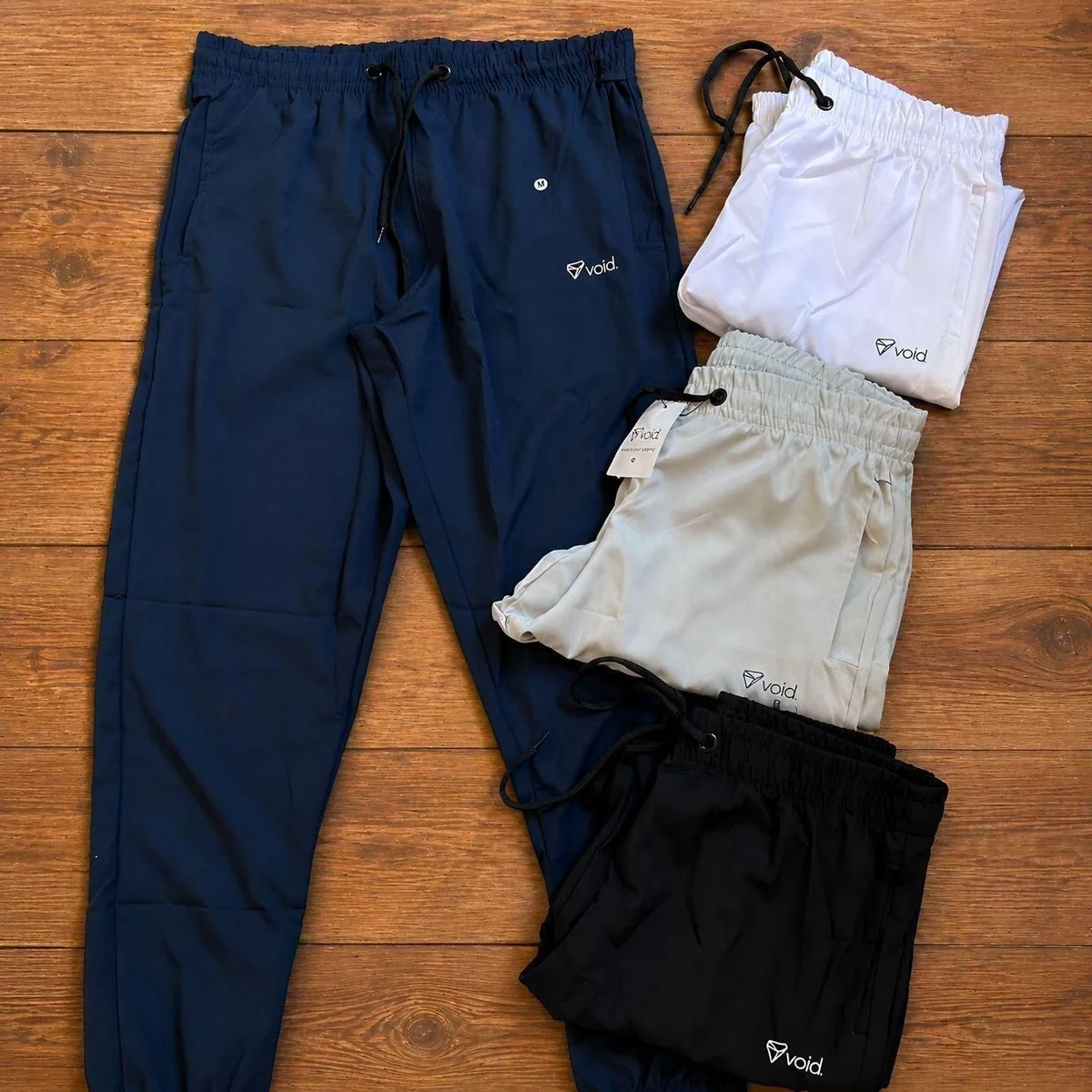 Kit 3 Calças Jogger Masculinas De Tactel Com Elastano Ziper