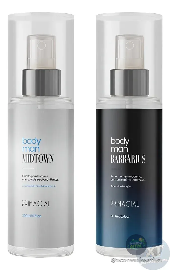 🚨 Kit Body Splash Masculino Barbarius e Midtown (200ml)