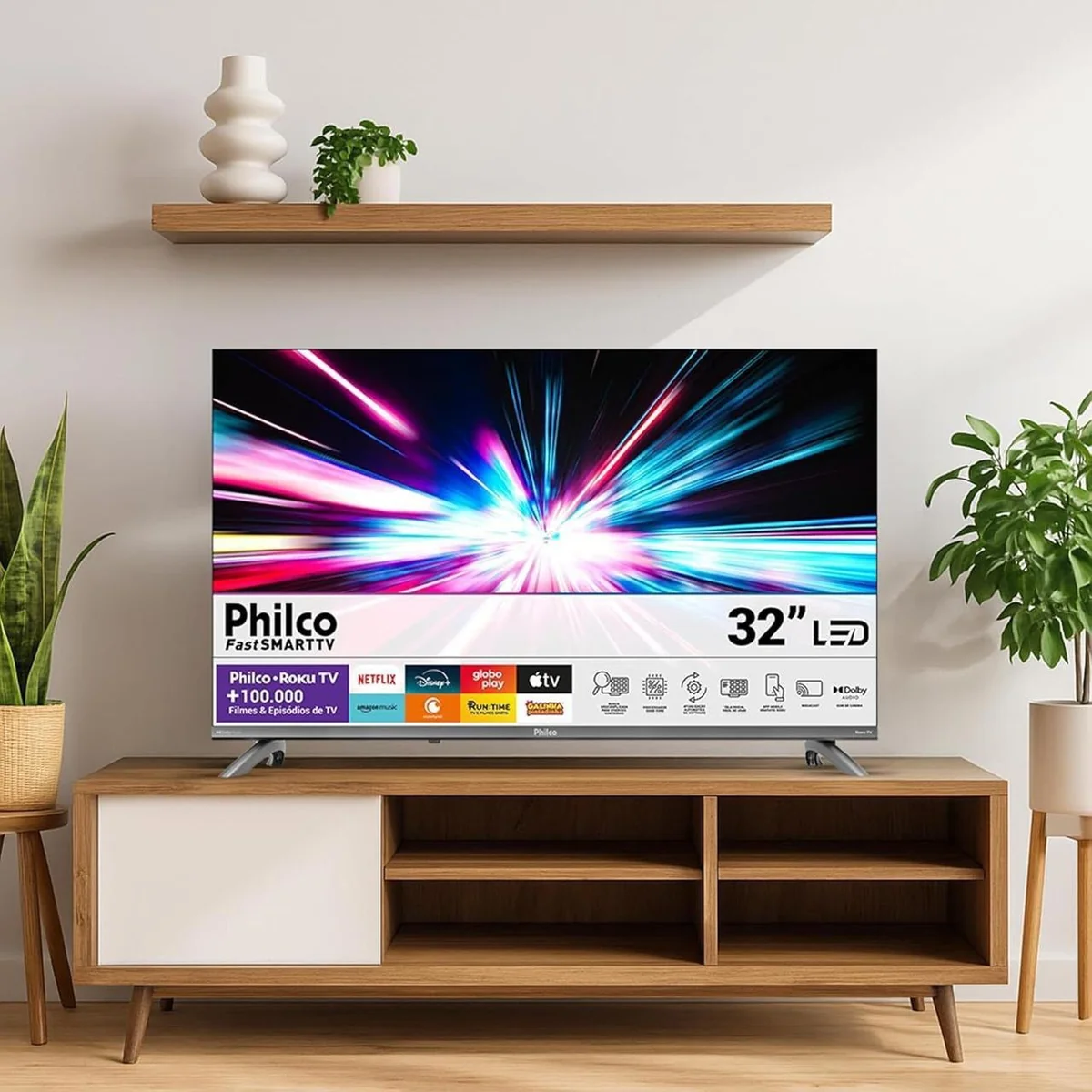 Smart Tv 32 Philco Roku Tv Dolby Áudio Hdr10