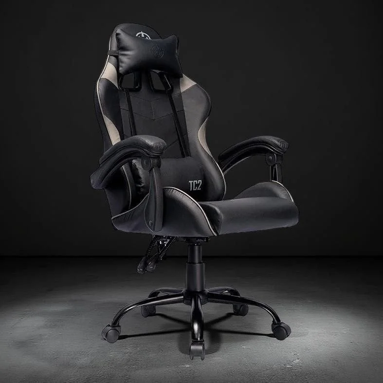 Cadeira Gamer Tgt Heron M, Preto, Tgt-hrm-bk02 Couro Sintético