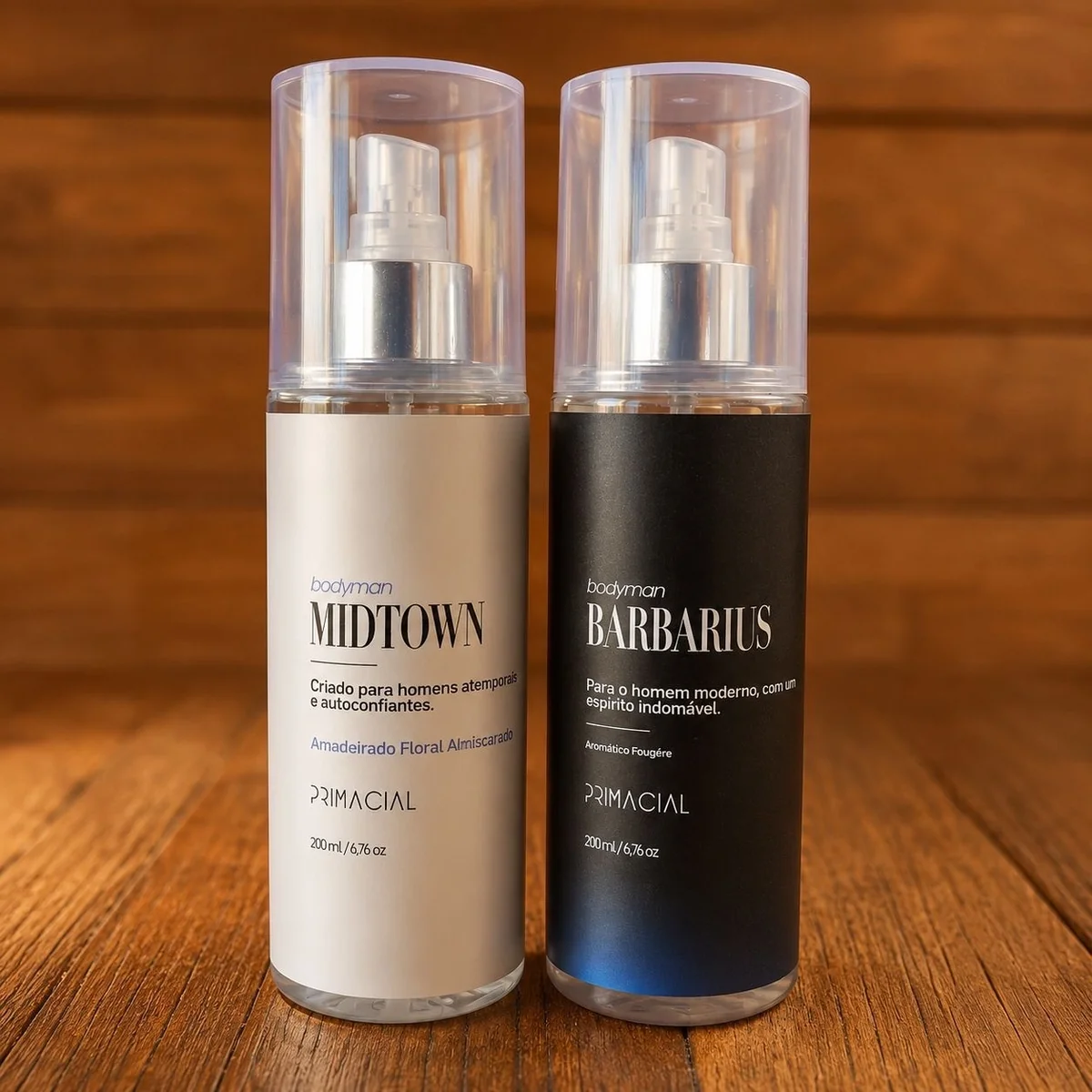 Kit Body Splash Masculino Barbarius E Midtown 200ml