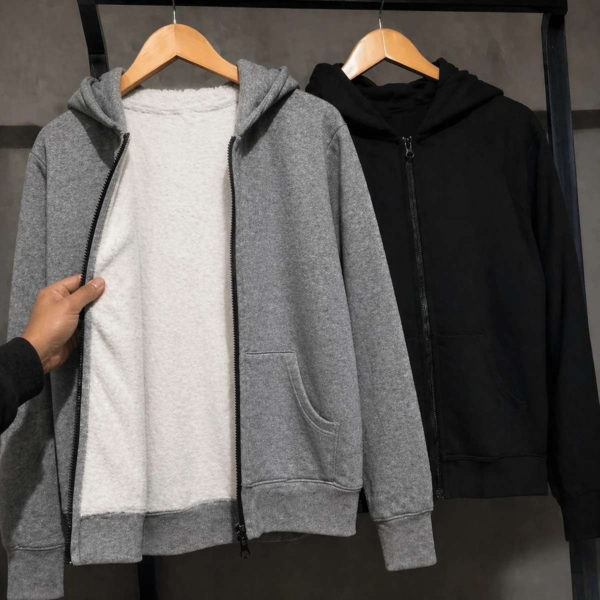 Kit 2 Moletons Com Capuz & Com Zíper