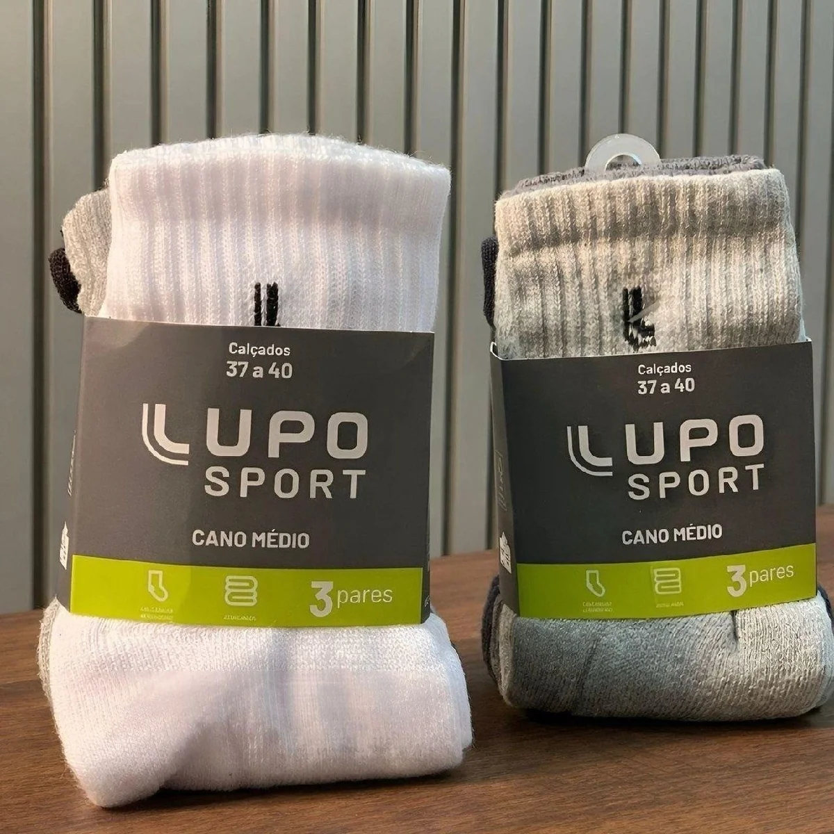 Kit 9 Pares Meias Lupo Cano Médio