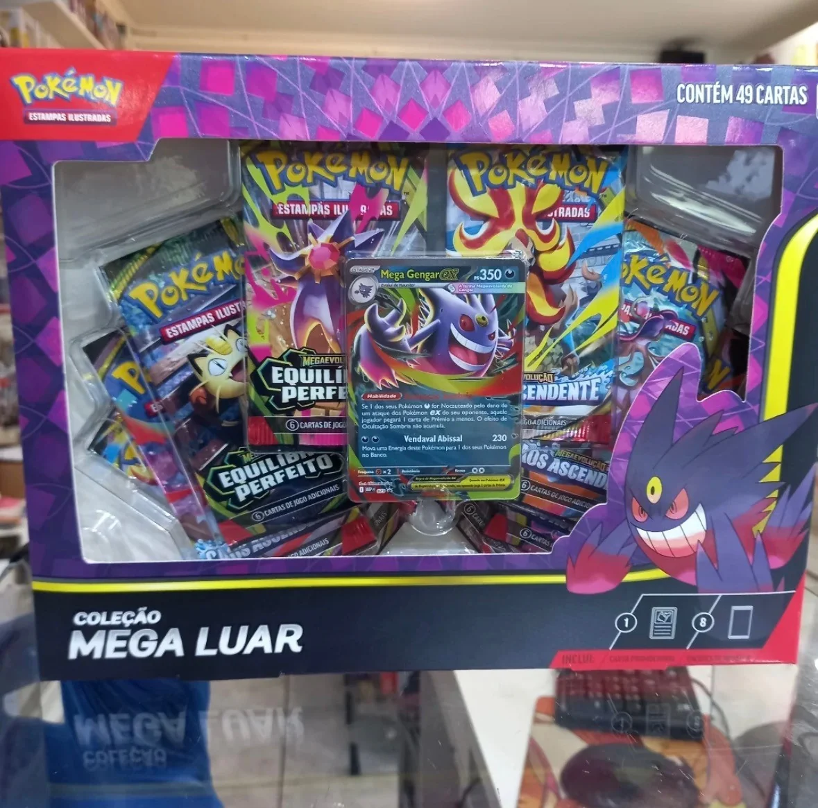 Box Pokémon Coleção Mega Luar Mega Gengar Ex