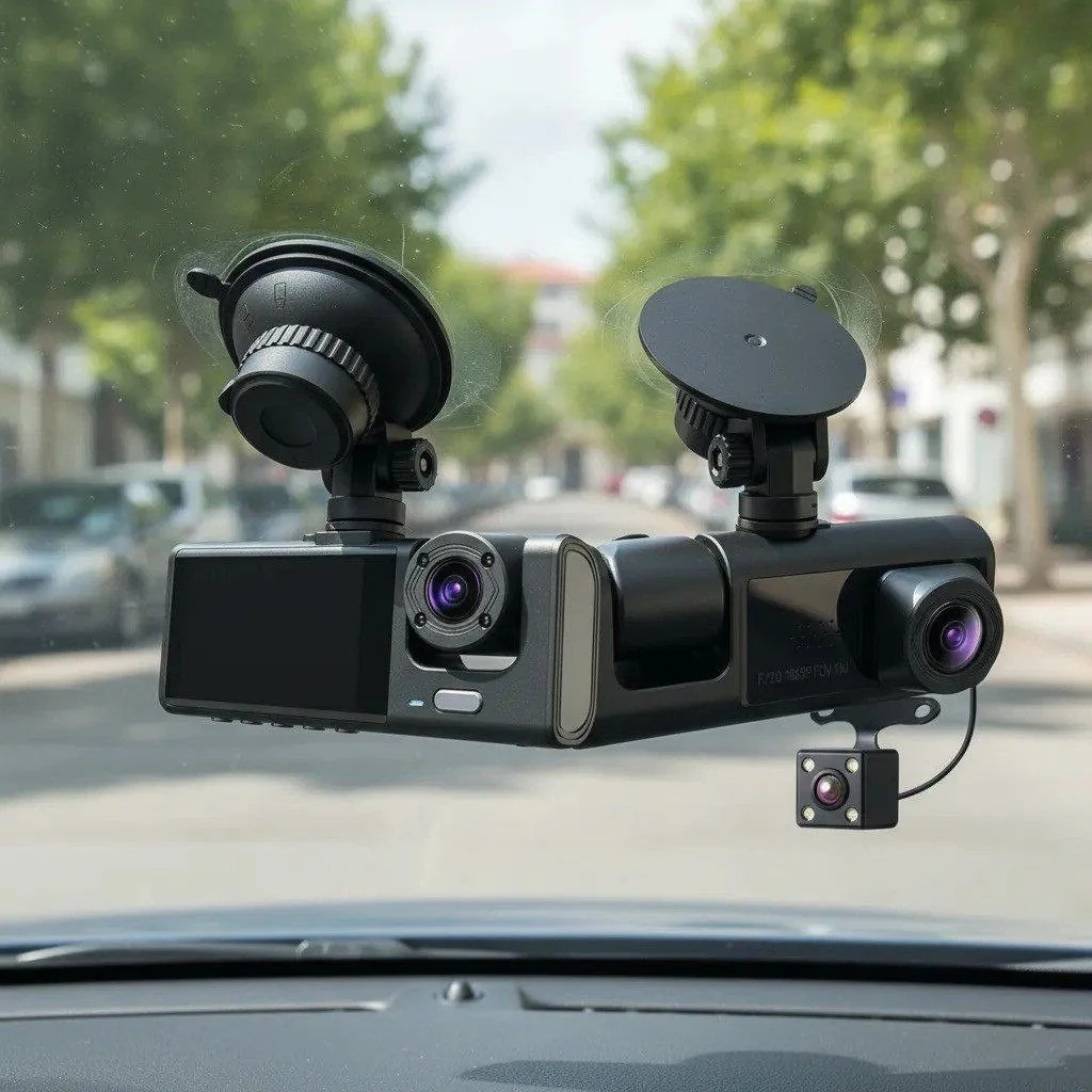 Câmera 3 Lentes Automotiva Veicular Noturna 1080p