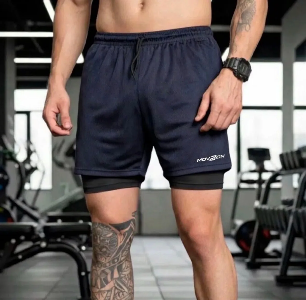 Kit 3 Shorts Masculino 2 Em 1 Dry Fit Academia Anti Odor