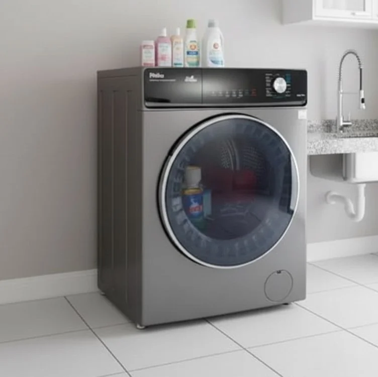 Lavadora e Secadora Philco 11kg Inverter PLS11T Titanium 220V