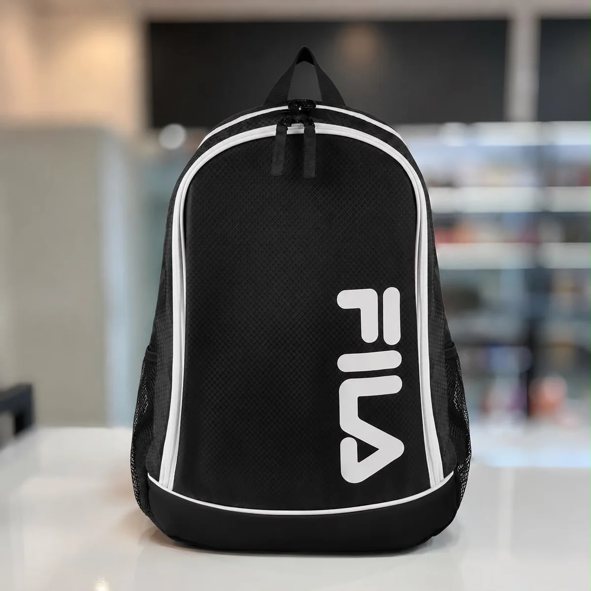 Mochila College Letter Fila Preto Liso