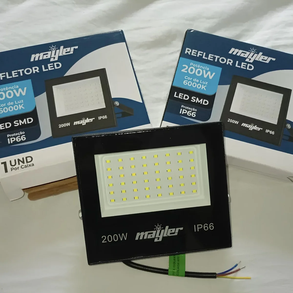 Kit 2 Refletor Led Holofote 200w Ip66 127/220v