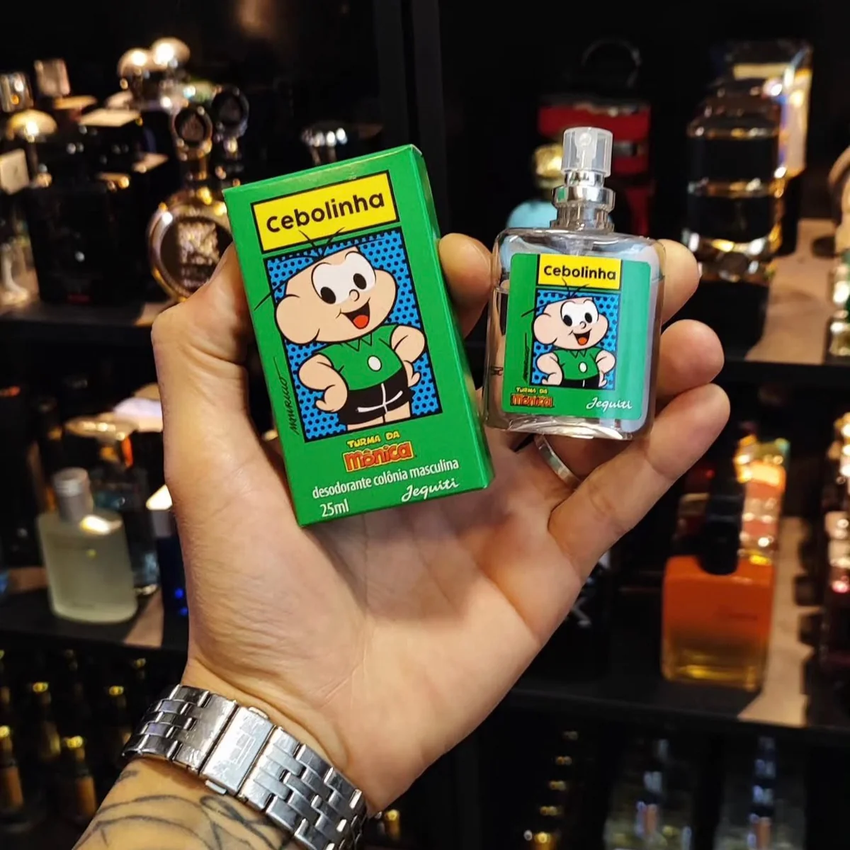 Colônia desodorante masculino teen Cebolinha Turma da Mônica 25ml em spray Jequiti