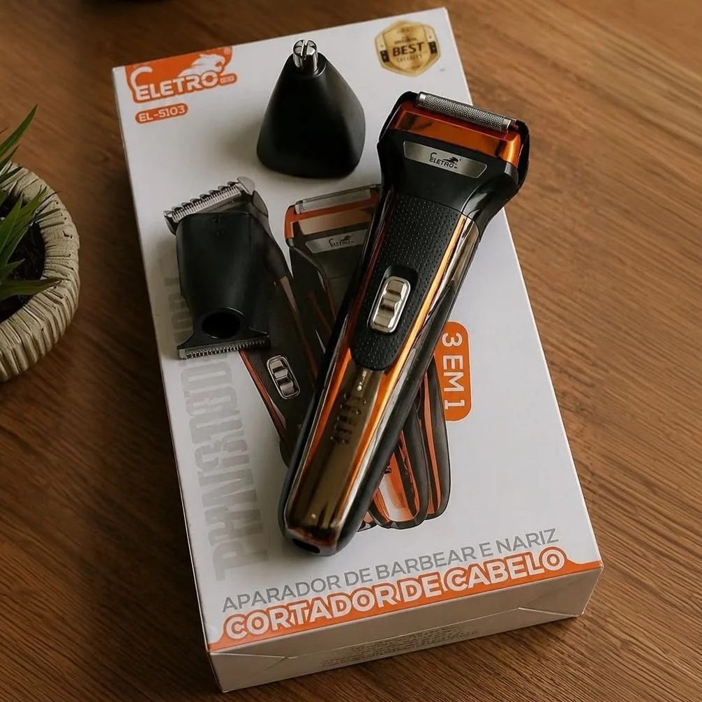 Maquina Barbear, aparelho De Barbear Eletrico Multifuncio Laranja 5v