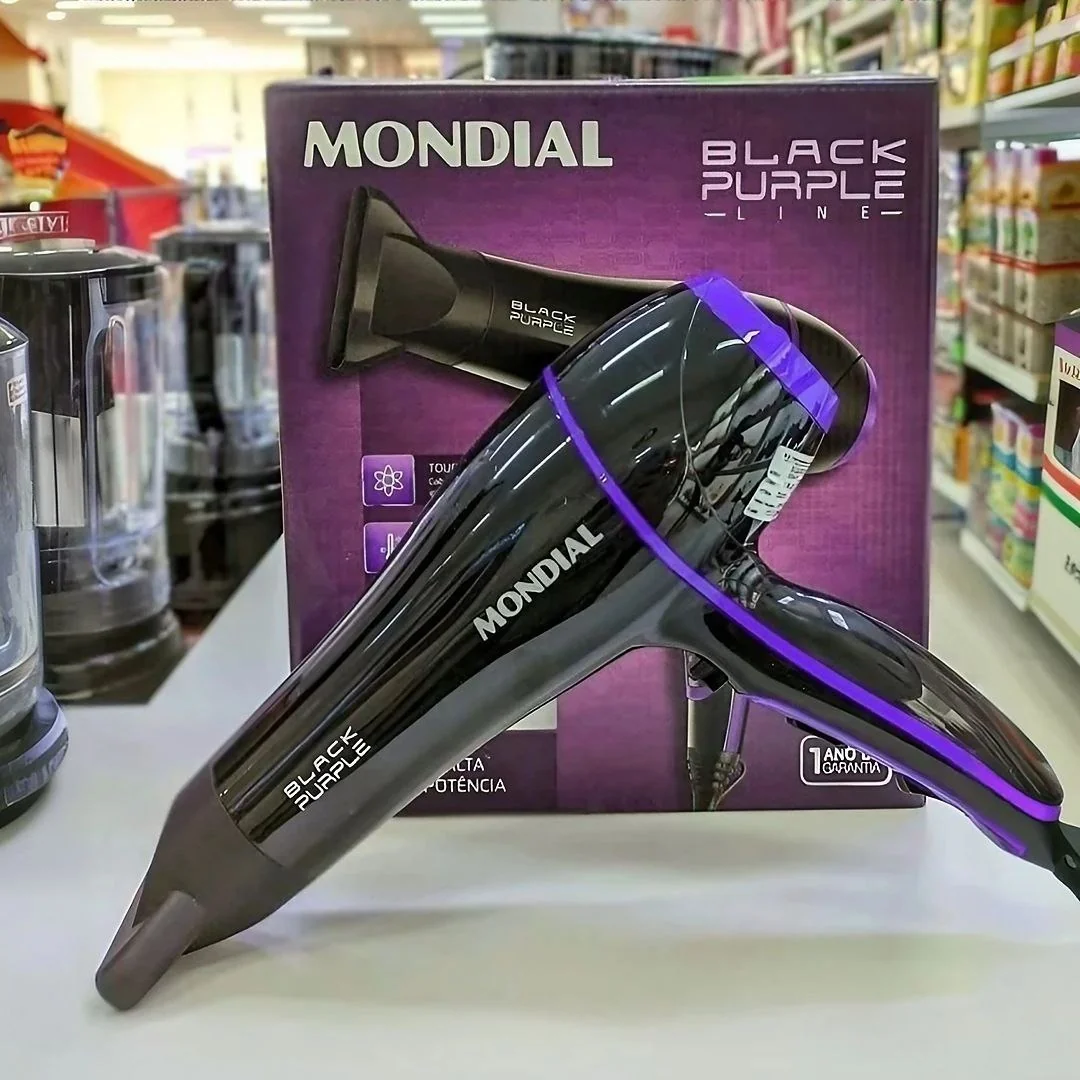 Secador De Cabelos, Mondial, 2000w - Scn-01 Preto/violeta 127v