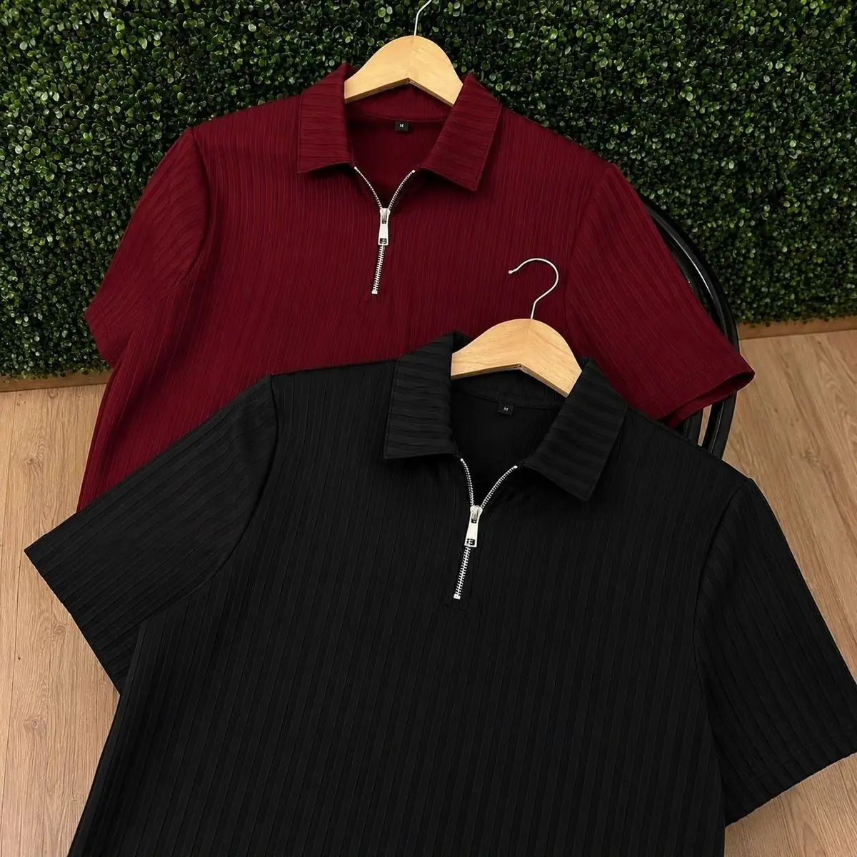 Kit 2 Camiseta Polo Com Ziper  Canelada