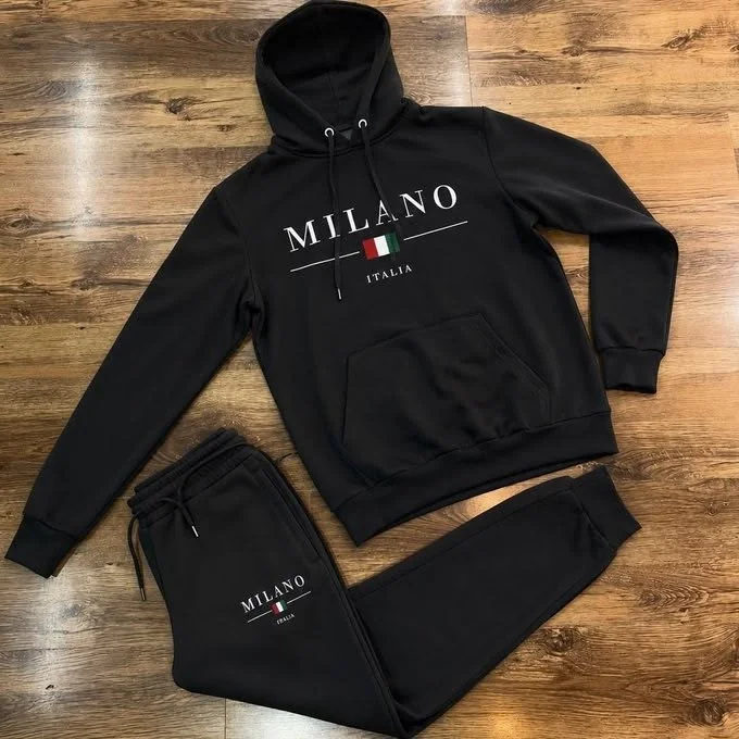 Conjunto Moletom Blusa Frio Calça Milanoitaly Abrigo Inverno