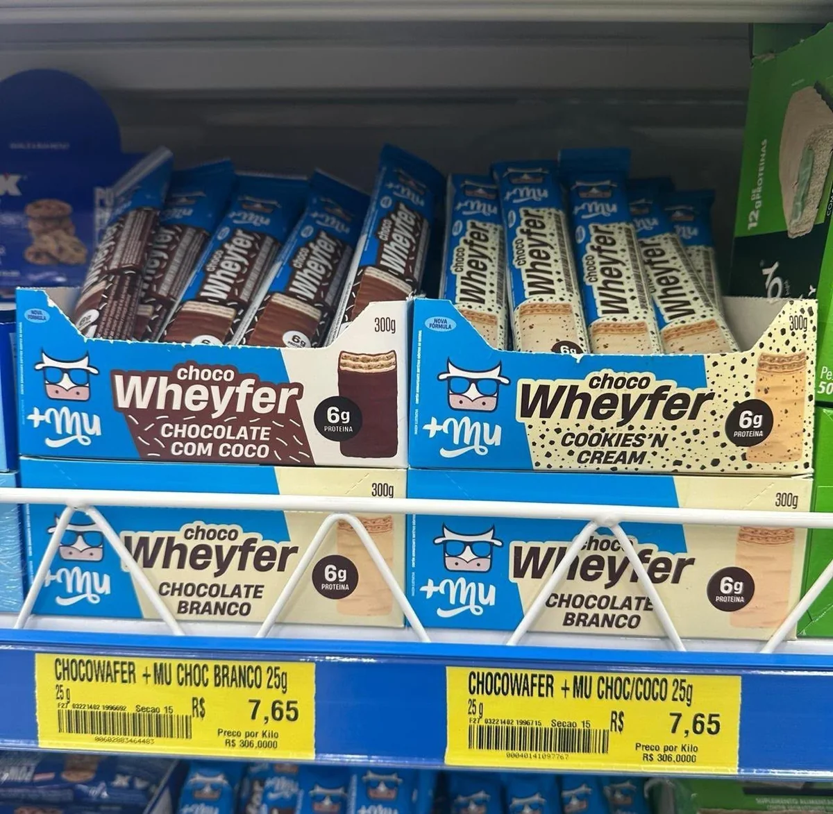 Snack Proteico Mais Mu Chocowheyfer 6g Proteína 12 Unidades