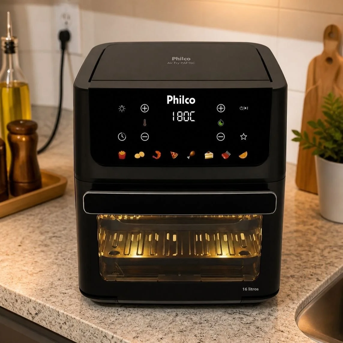 Fritadeira Air Fryer Philco 16 Litros Paf16c Preto 220v