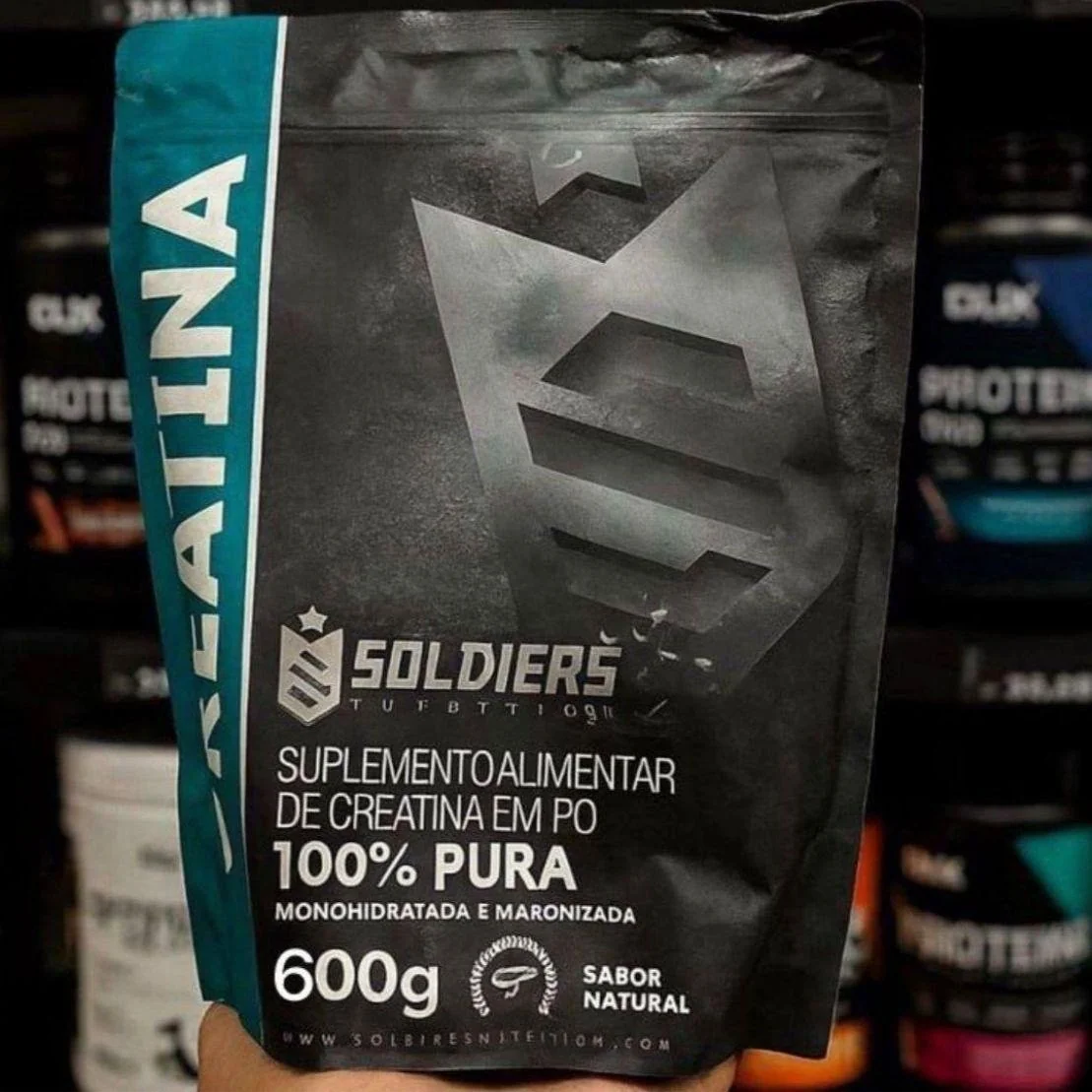 Creatina Monohidratada 600g 100% Pura Soldiers Nutrition