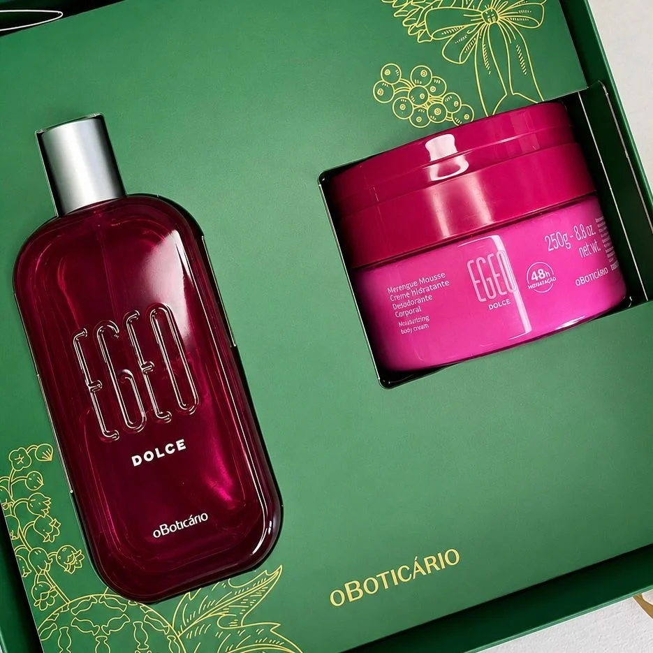O Boticário Kit Egeo Dolce  Egeo Colônia 50ml  ⁠Creme Hidratante Merengue Mouse 85g