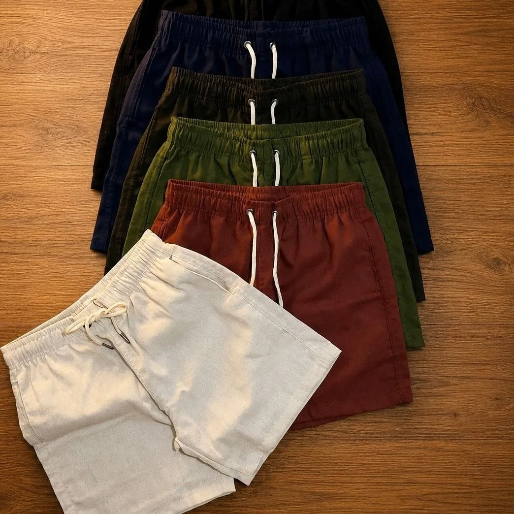 Kit 3 Shorts Mauricinho em Linho