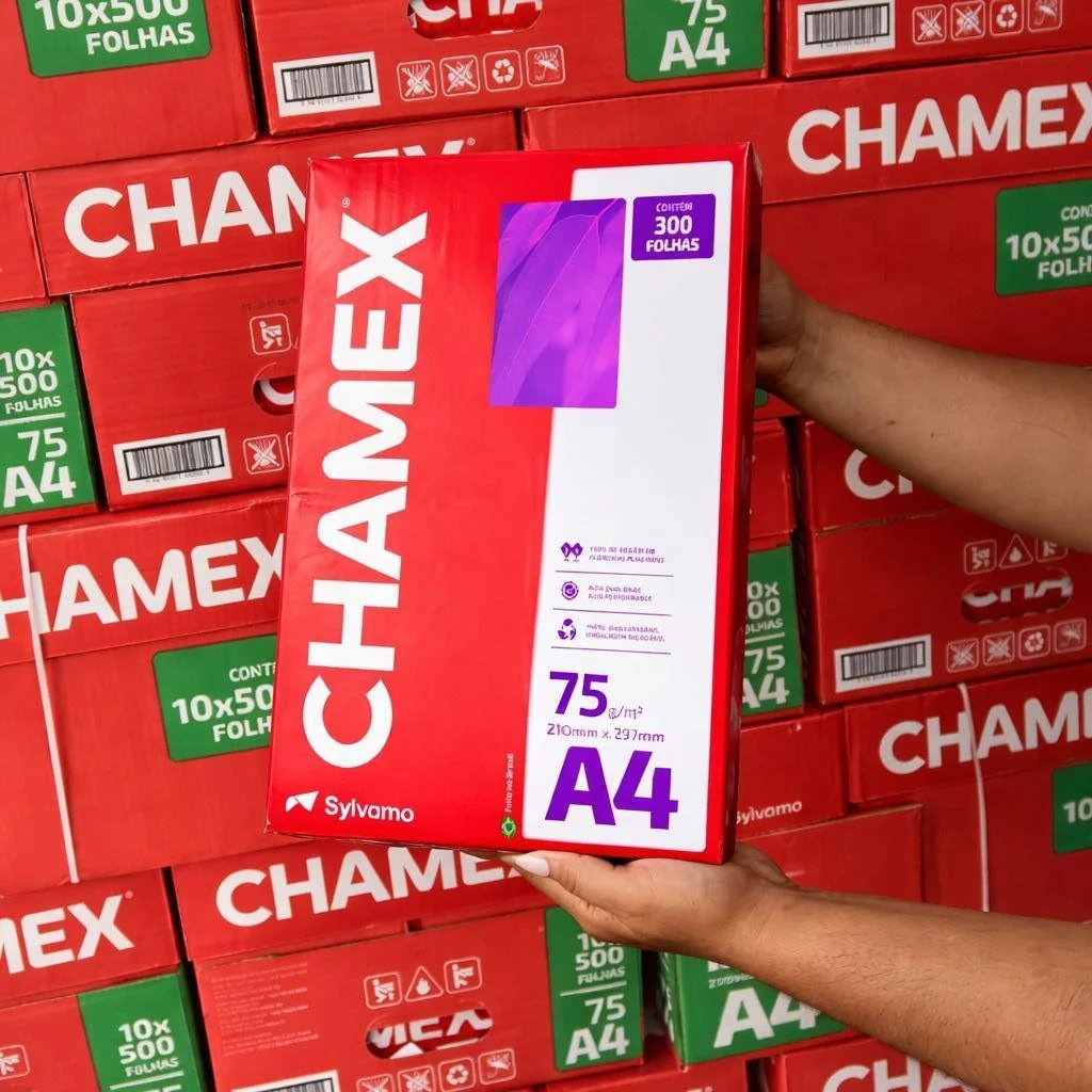 Papel Sulfite, Chamex, A4, 75 Gramas, Pacote 300 Folhas