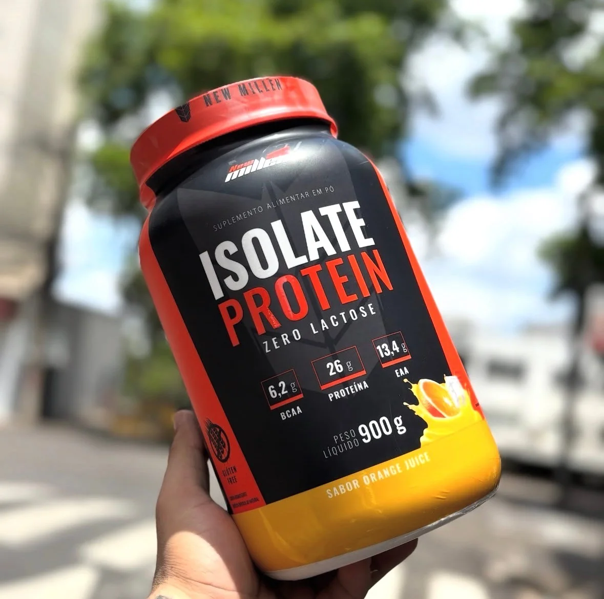 Whey Protein Isolate New Millen De Laranja, 900g