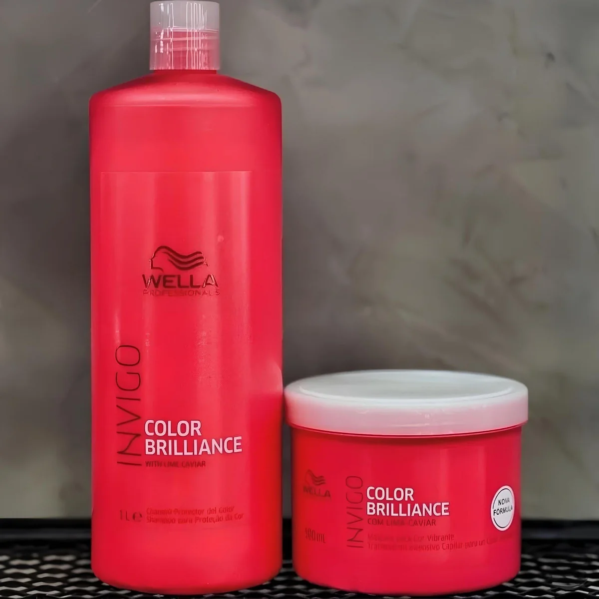 Kit Wella Invigo Color Brilliance  Shampoo 1l  ⁠Máscara 500g